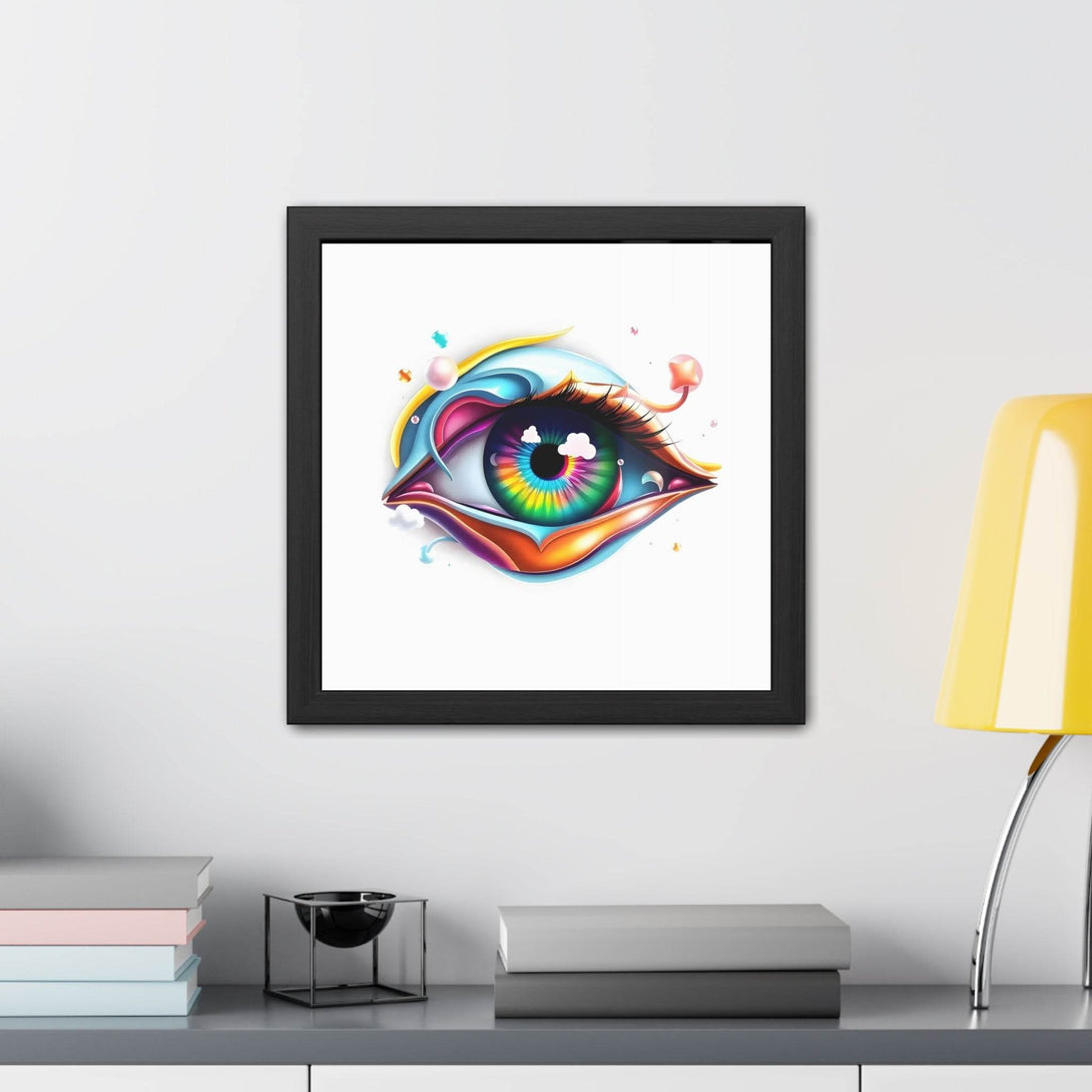 PsEyeDream #4 - Gaze of the Unseen on Semi-Gloss Coated Framed Poster - Highdellic