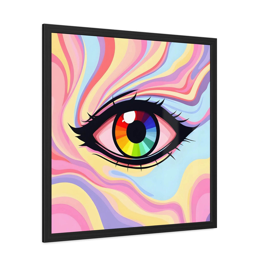 PsEyeFlow #15 - Chromatic Dream. ( wood Framed semi-gloss coated paper ) - Highdellic