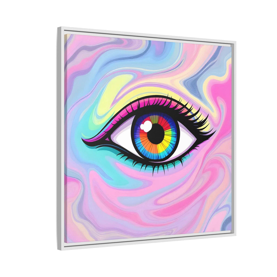 PsEyeFlow #8 - Radiant Vision. ( Colourful Framed Matte Canvas Decor ) - Highdellic