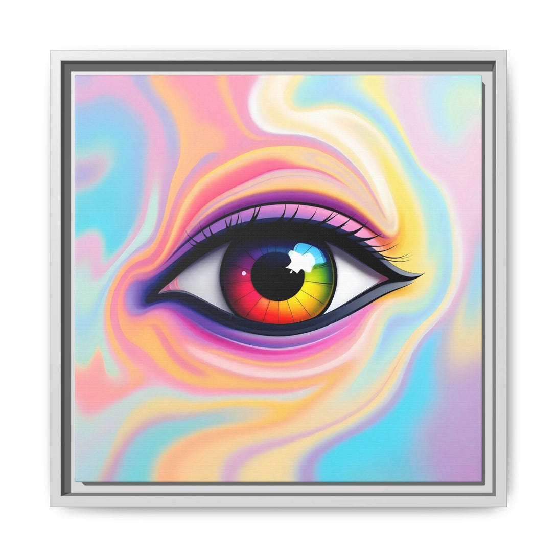 PsEyeFlow #34 – Veil of Visions on Framed Matte Canvas (multi colour) - Highdellic