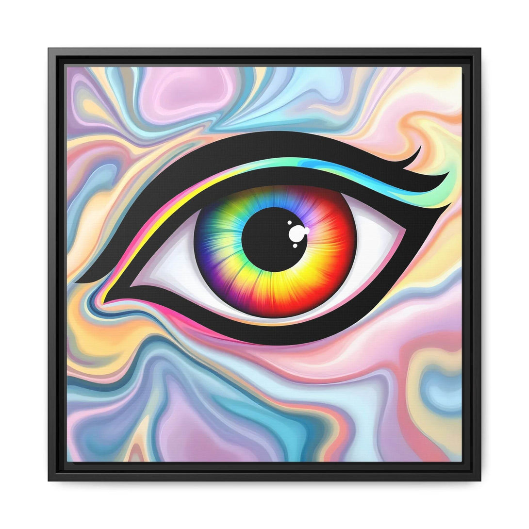 PsEyeFlow #24 - Prism Reflection (Square Matte Canvas, Framed (Multi-color)) - Highdellic
