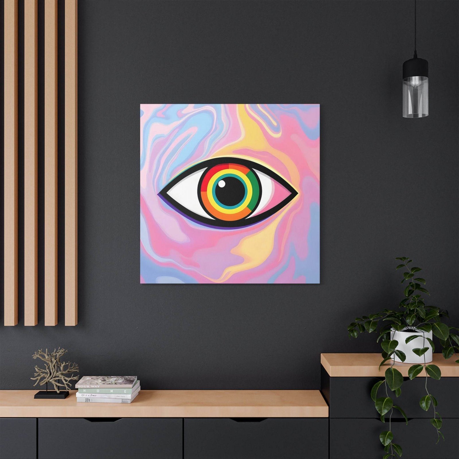 PsEyeFlow #6 - Vortex Vision. (Satin Canvas, Stretched) - Highdellic