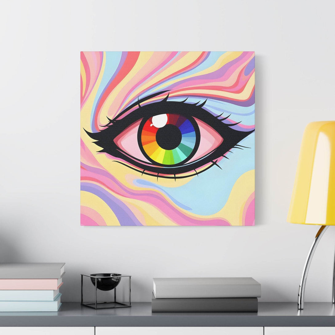 PsEyeFlow #15 - Chromatic Dream. (Satin Canvas, Stretched) - Highdellic