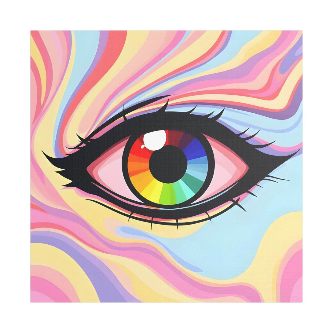 PsEyeFlow #15 - Chromatic Dream. (Satin Canvas, Stretched) - Highdellic
