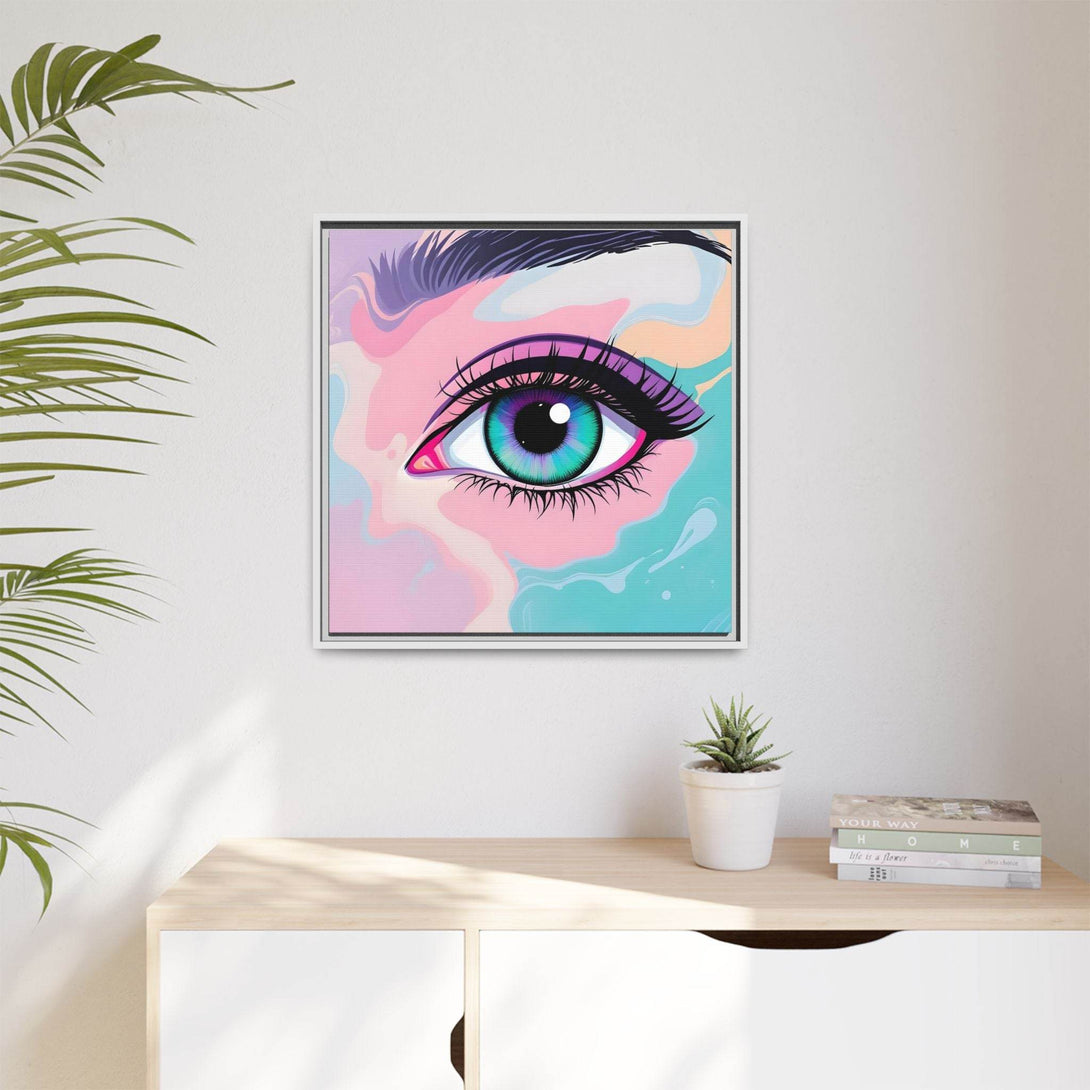 PsEyeFlow #2 – Lucid Gaze. ( Colorful Framed Matte Canvas Decor ) - Highdellic