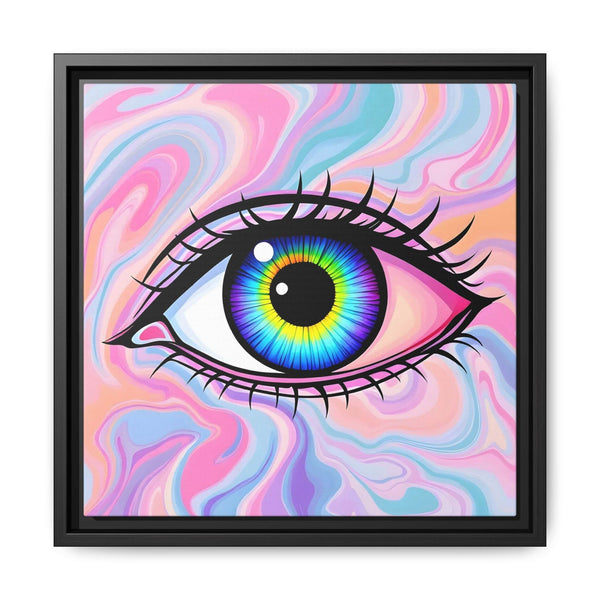 PsEyeFlow #3 – Vivid Mirage. ( Colorful Framed Matte Canvas Decor ) - Highdellic