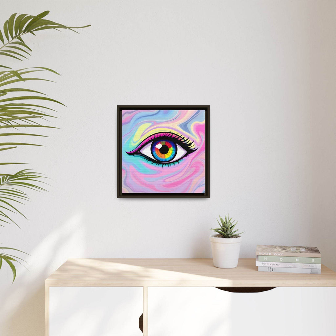 PsEyeFlow #8 - Radiant Vision. ( Colourful Framed Matte Canvas Decor ) - Highdellic