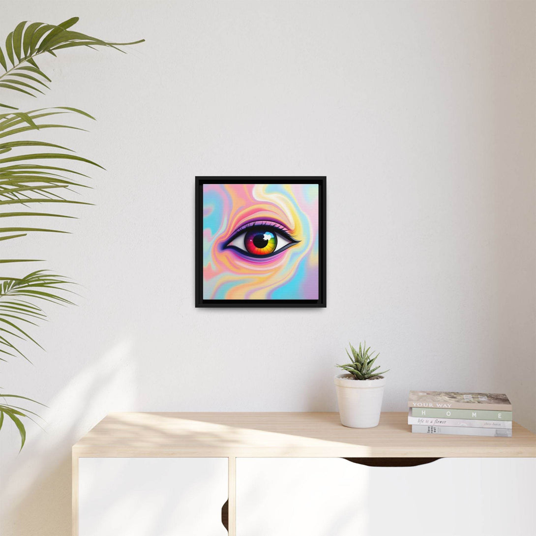 PsEyeFlow #34 – Veil of Visions on Framed Matte Canvas (multi colour) - Highdellic