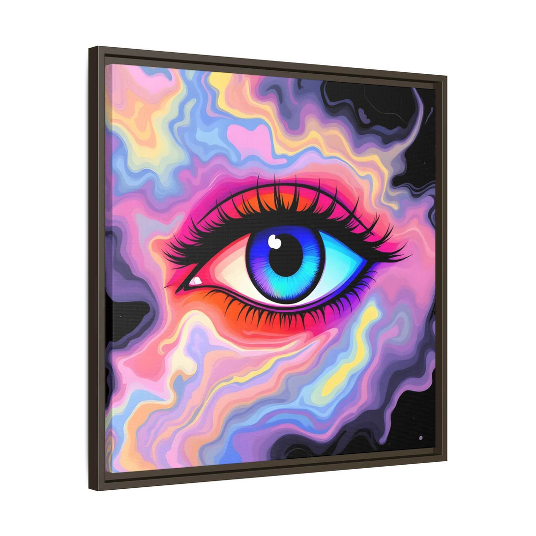 PsEyeFlow #23 - Nebula Gaze ( Colorful Framed Matte Canvas Decor ) - Highdellic