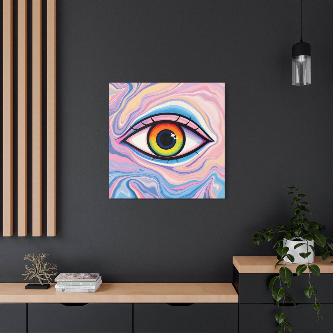 PsEyeFlow #9 - Celestial Stare. (Satin Canvas, Stretched) - Highdellic