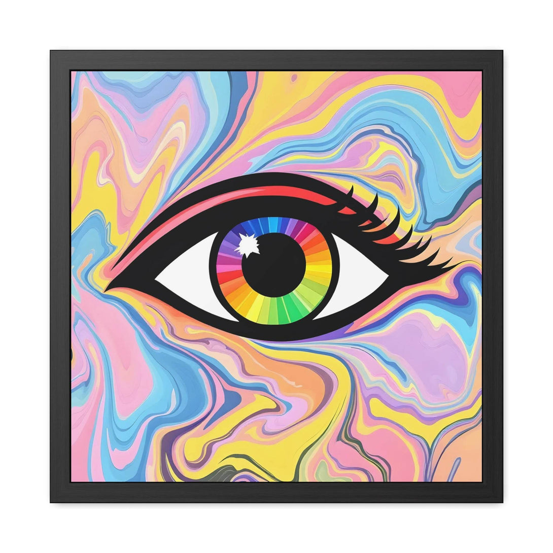PsEyeFlow #16 - Spectrum Pulse. ( wood Framed semi-gloss coated paper ) - Highdellic