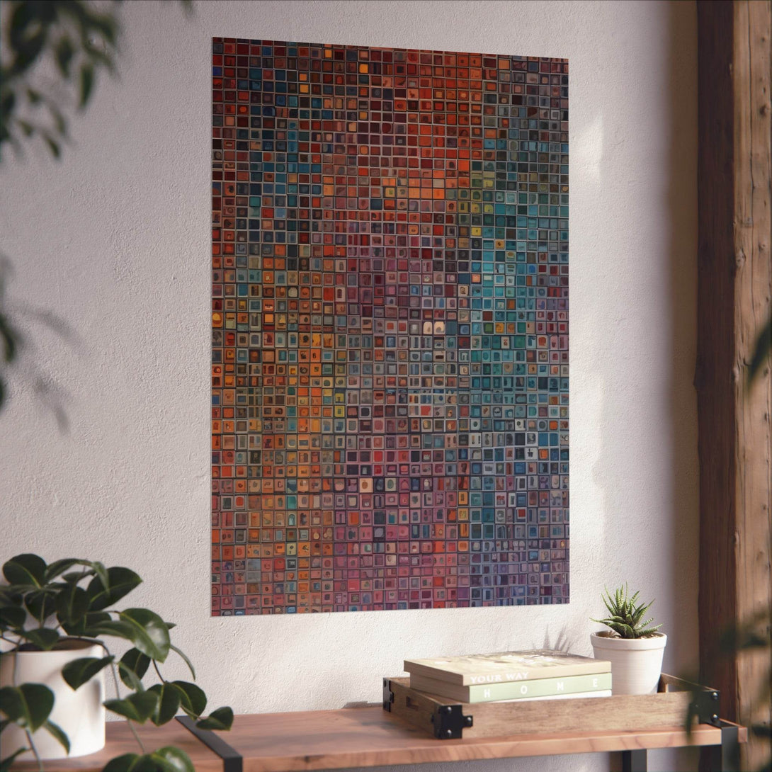 PsEyeCode #2a - Encrypted Echo on Vertical (2:3) Fine Art Poster - Highdellic