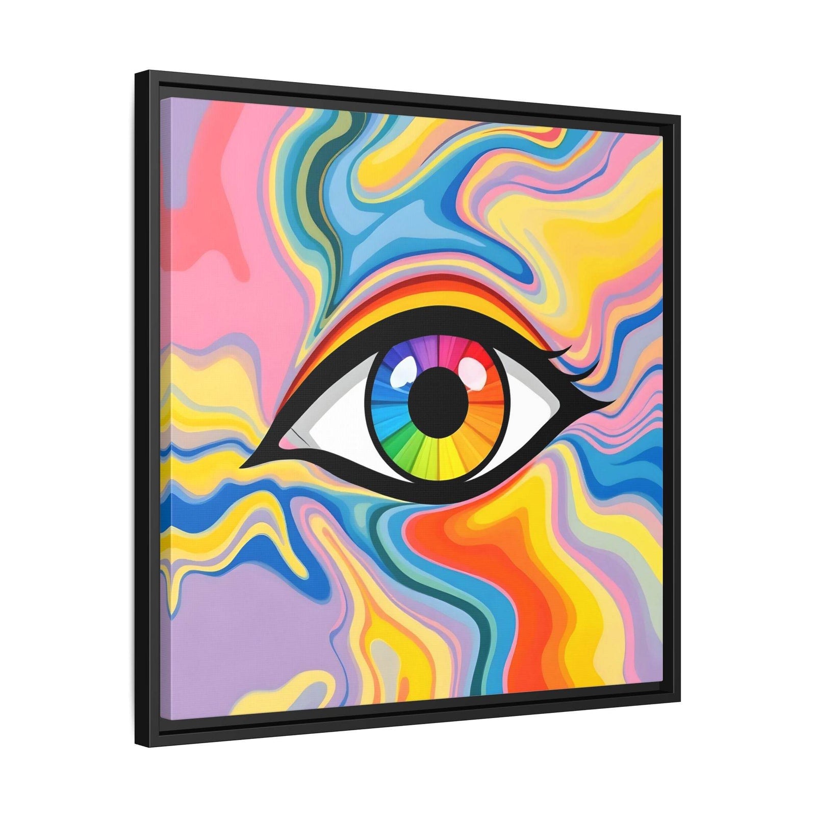 PsEyeFlow #27 - Spectrum Drift. (Matte Canvas, Framed (Multi-color)) - Highdellic