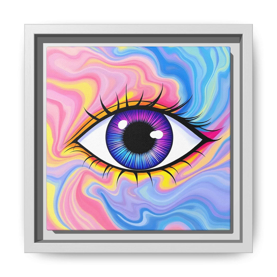 PsEyeFlow #28 - Cosmic Mirage on Framed Matte Canvas (Multi-color) - Highdellic