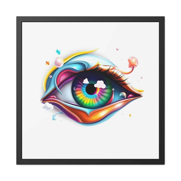 PsEyeDream #4 - Gaze of the Unseen on Semi-Gloss Coated Framed Poster - Highdellic