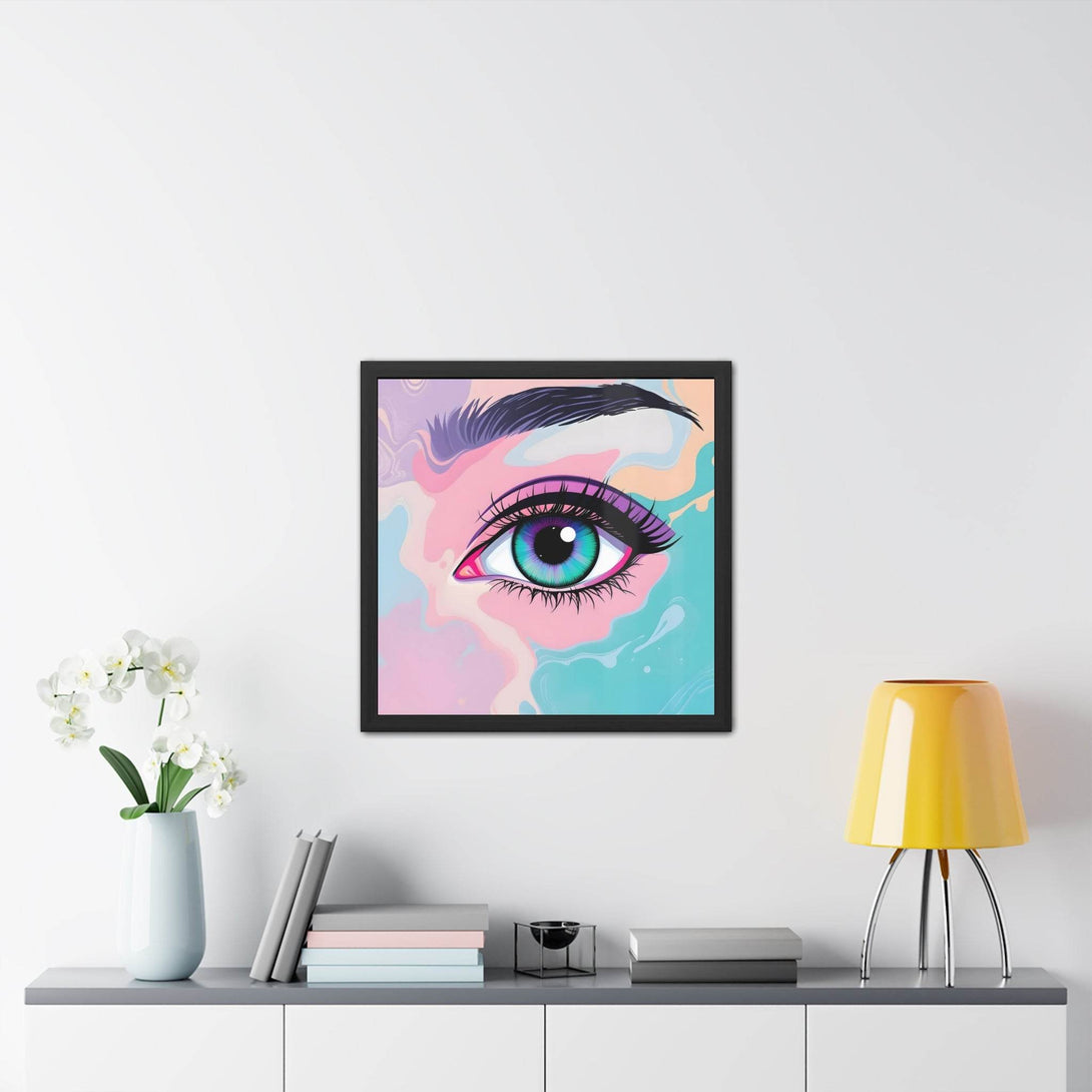 PsEyeFlow #2 – Lucid Gaze. ( wood Framed semi-gloss coated paper ) - Highdellic