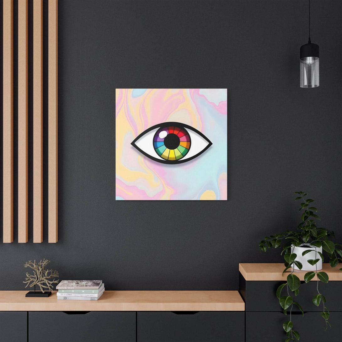 PsEyeFlow 5 - Prism Stare. (Satin Canvas, Stretched) - Highdellic