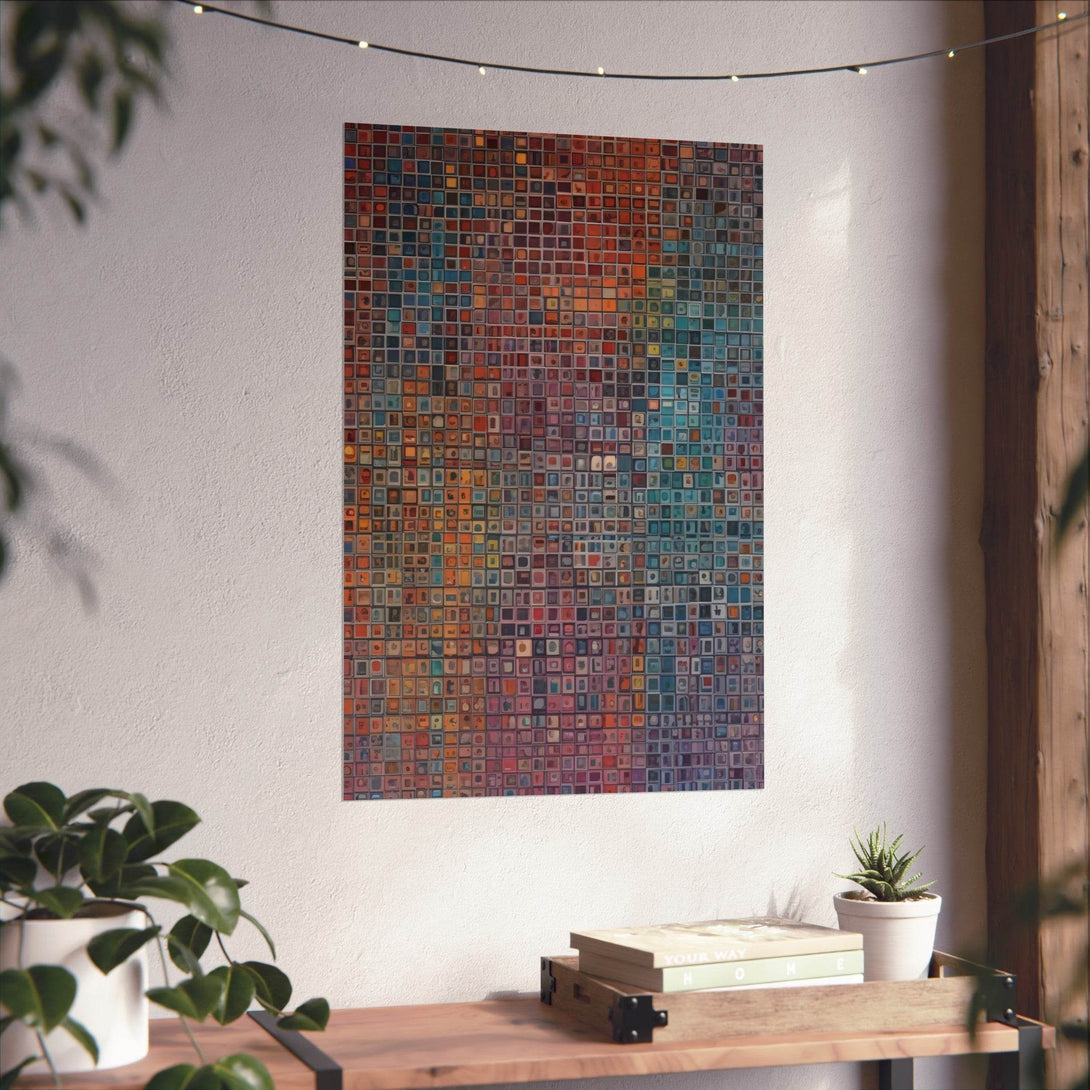 PsEyeCode #2a - Encrypted Echo on Vertical (2:3) Fine Art Poster - Highdellic