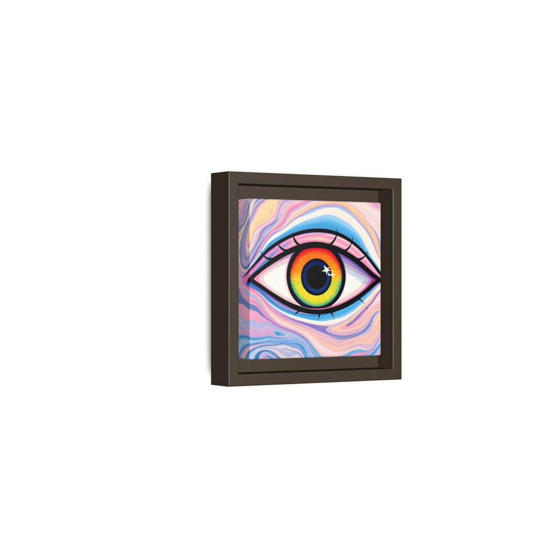 PsEyeFlow #9 - Celestial Stare. ( Colorful Framed Matte Canvas Decor ) - Highdellic