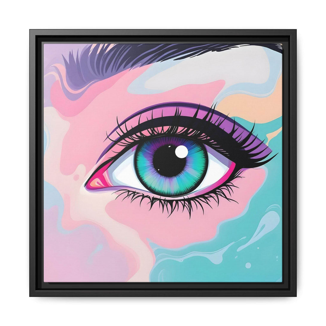 PsEyeFlow #2 – Lucid Gaze. ( Colorful Framed Matte Canvas Decor ) - Highdellic