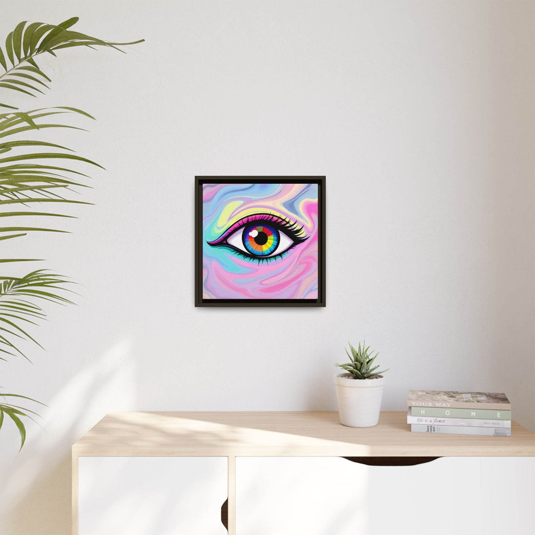 PsEyeFlow #8 - Radiant Vision. ( Colourful Framed Matte Canvas Decor ) - Highdellic