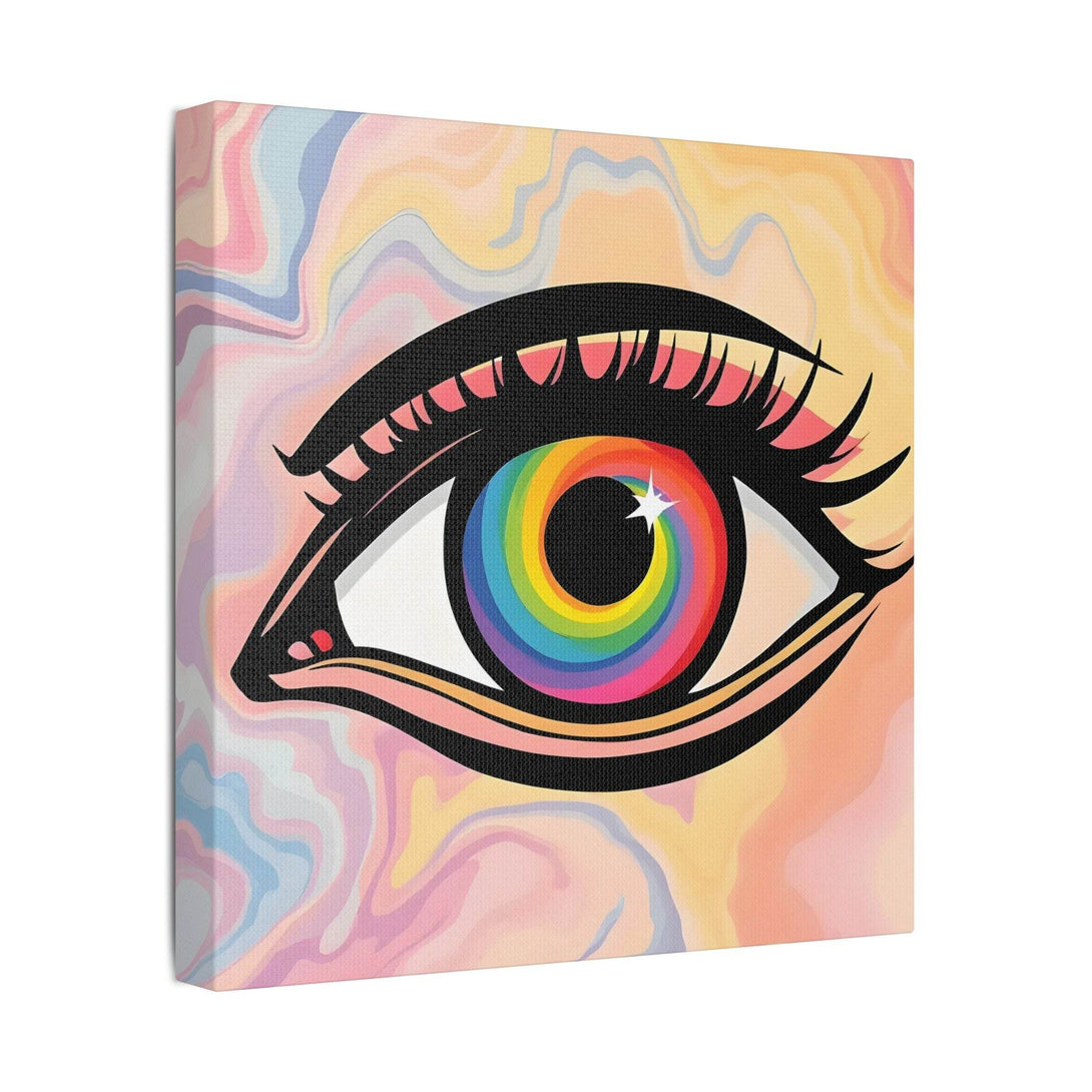 PsEyeFlow #14 - Radiant Spiral. (Satin Canvas, Stretched) - Highdellic