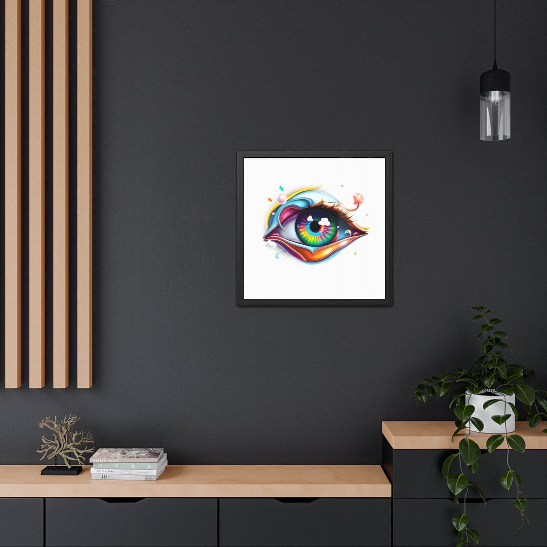 PsEyeDream #4 - Gaze of the Unseen on Semi-Gloss Coated Framed Poster - Highdellic
