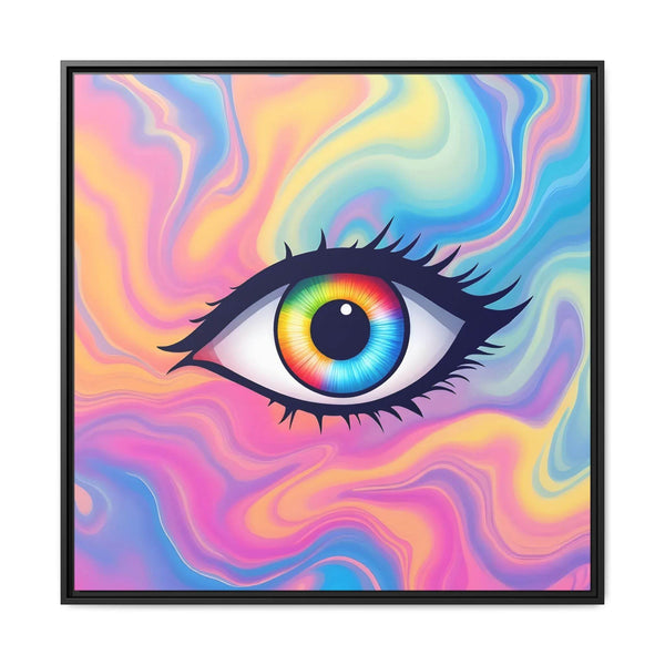 PsEyeFlow #21 - Celestial Vision. ( Colorful Framed Matte Canvas Decor ) - Highdellic