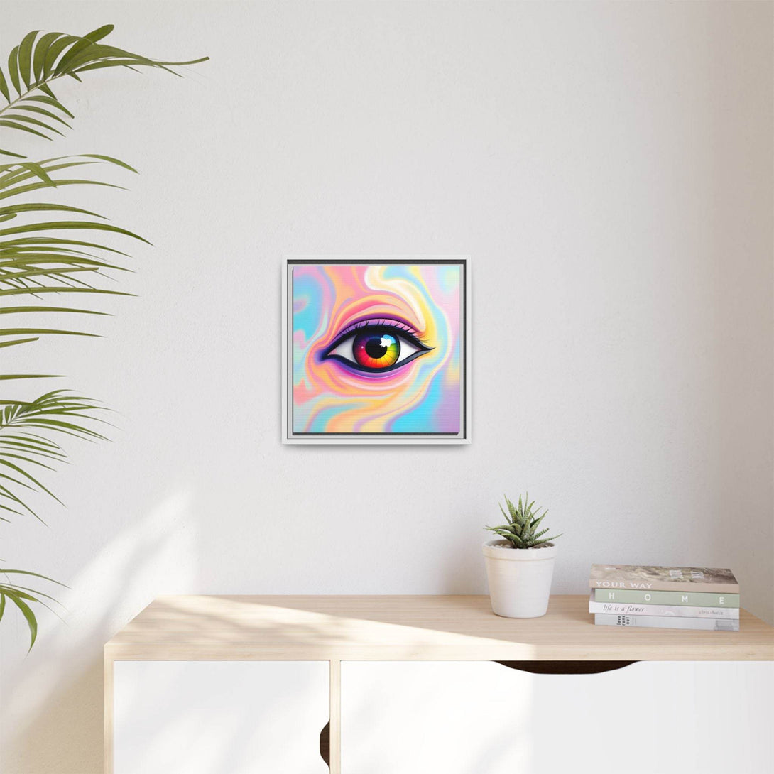 PsEyeFlow #34 – Veil of Visions on Framed Matte Canvas (multi colour) - Highdellic