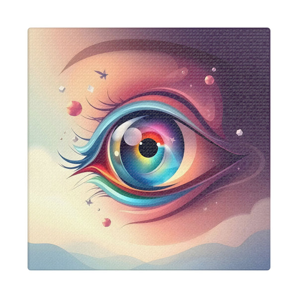 PsEyeDream #23 - Celestial Reflection (Stretched Satin Canvas)