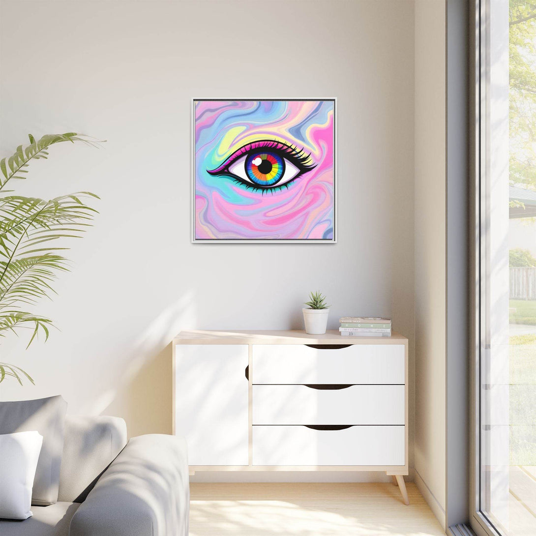 PsEyeFlow #8 - Radiant Vision. ( Colourful Framed Matte Canvas Decor ) - Highdellic