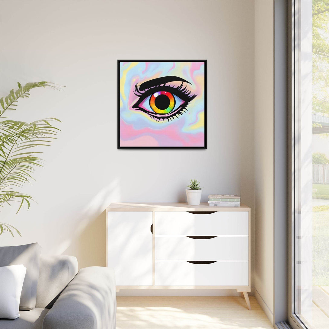 PsEyeFlow #35 - Spectrum Sentinel on Framed Matte Canvas (multi colour) - Highdellic