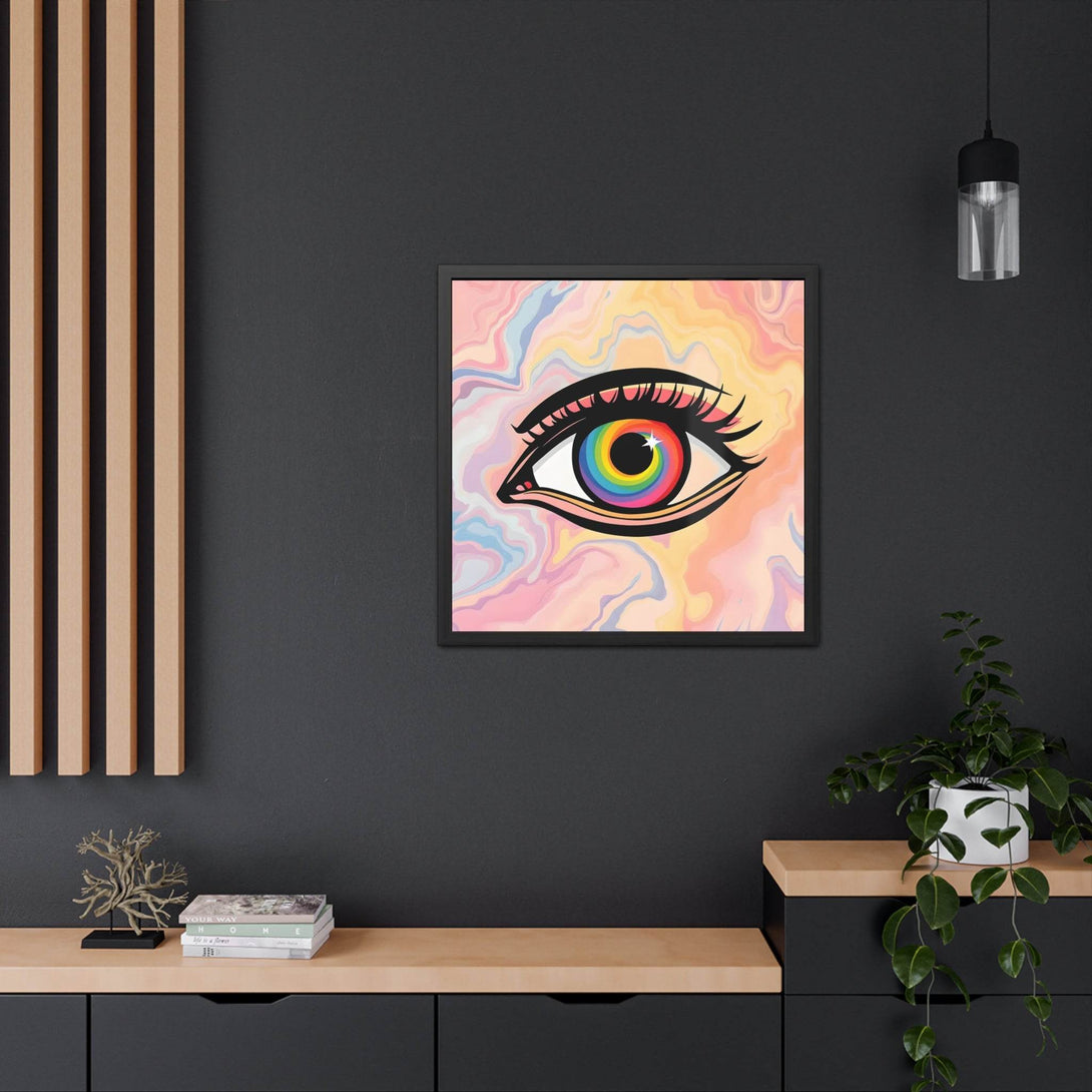 PsEyeFlow #14 - Radiant Spiral. ( wood Framed semi-gloss coated paper ) - Highdellic