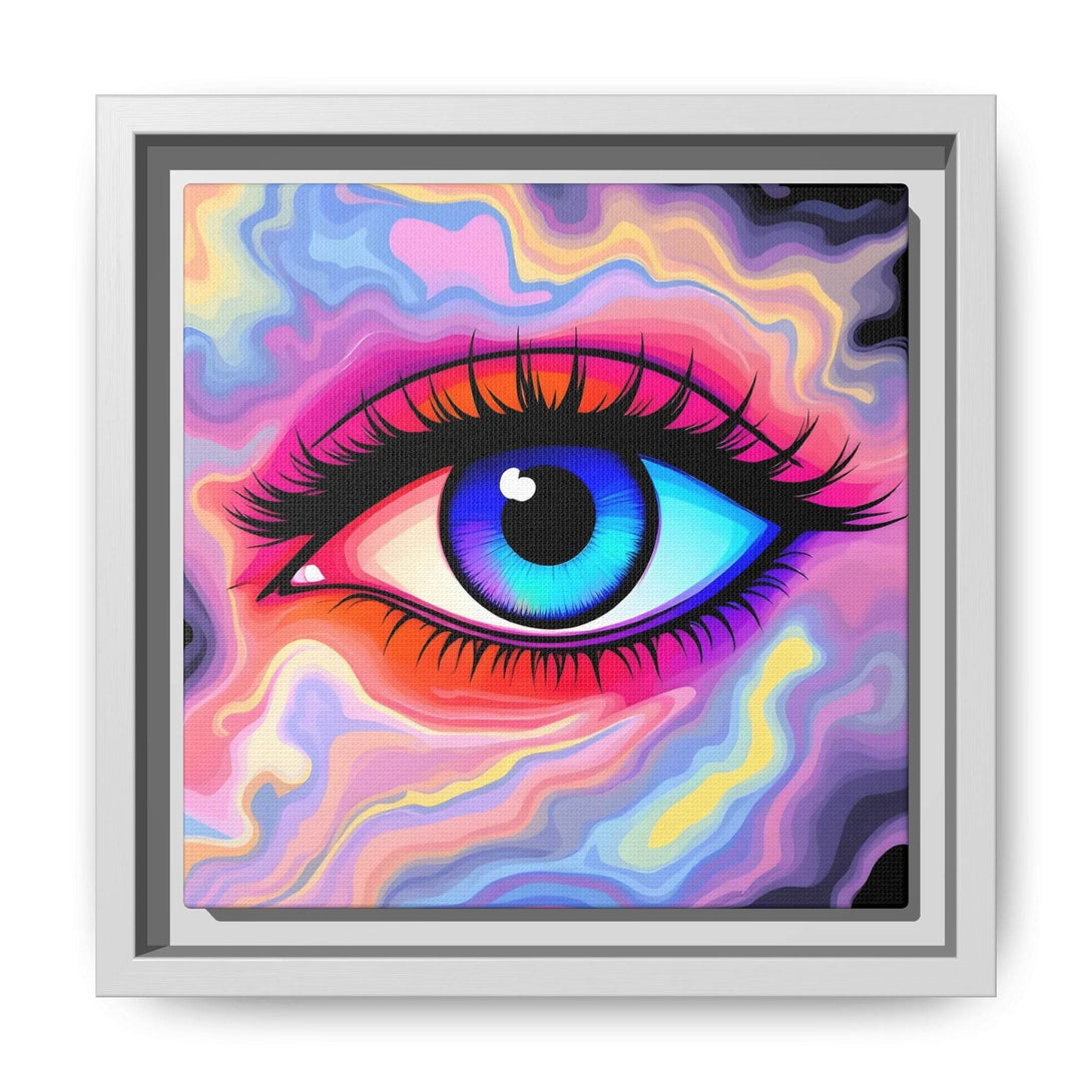 PsEyeFlow #23 - Nebula Gaze ( Colorful Framed Matte Canvas Decor ) - Highdellic