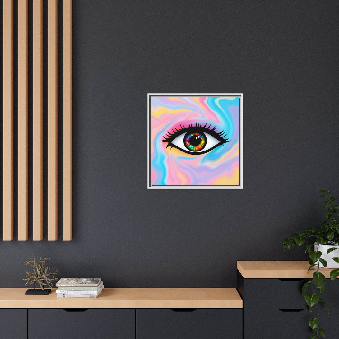 PsEyeFlow #32 - Prism Mirage on Framed Matte Canvas (multi colour) - Highdellic