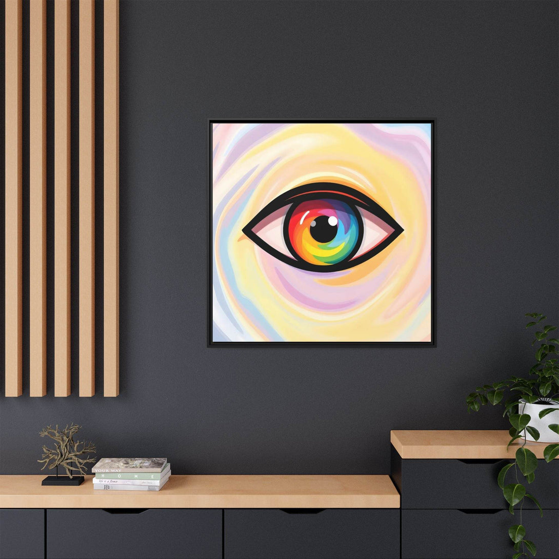 PsEyeFlow #18 - Ethereal Visionb. ( Colorful Framed Matte Canvas Decor ) - Highdellic