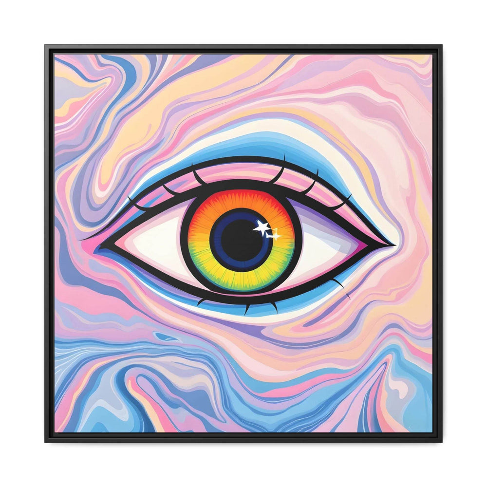 PsEyeFlow #9 - Celestial Stare. ( Colorful Framed Matte Canvas Decor )