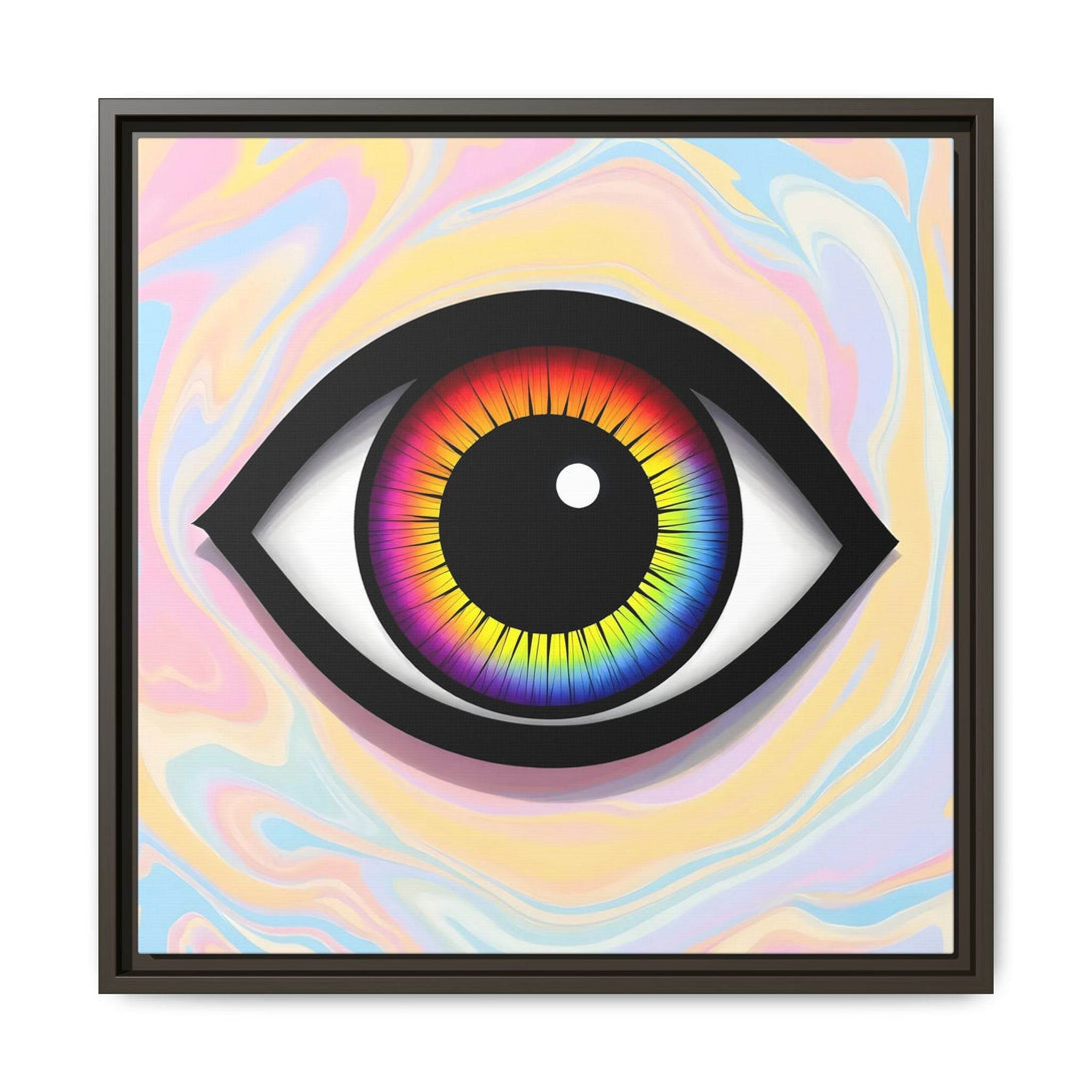 PsEyeFlow #25 - Chromatic Horizon. (Matte Canvas, Framed (Multi-color)) - Highdellic
