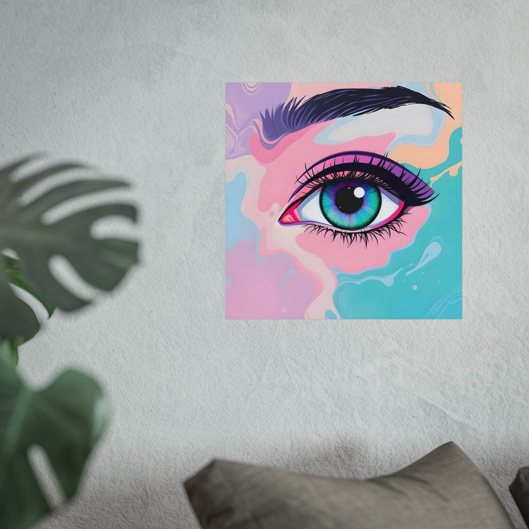 PsEyeFlow #2 – Lucid Gaze on Square Fine Art Poster - Highdellic