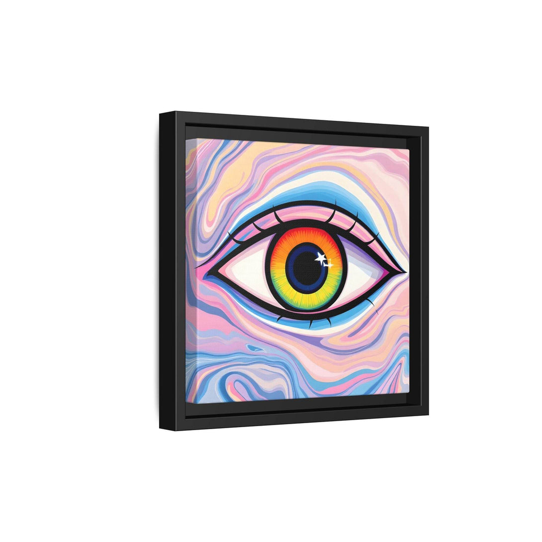 PsEyeFlow #9 - Celestial Stare. ( Colorful Framed Matte Canvas Decor ) - Highdellic