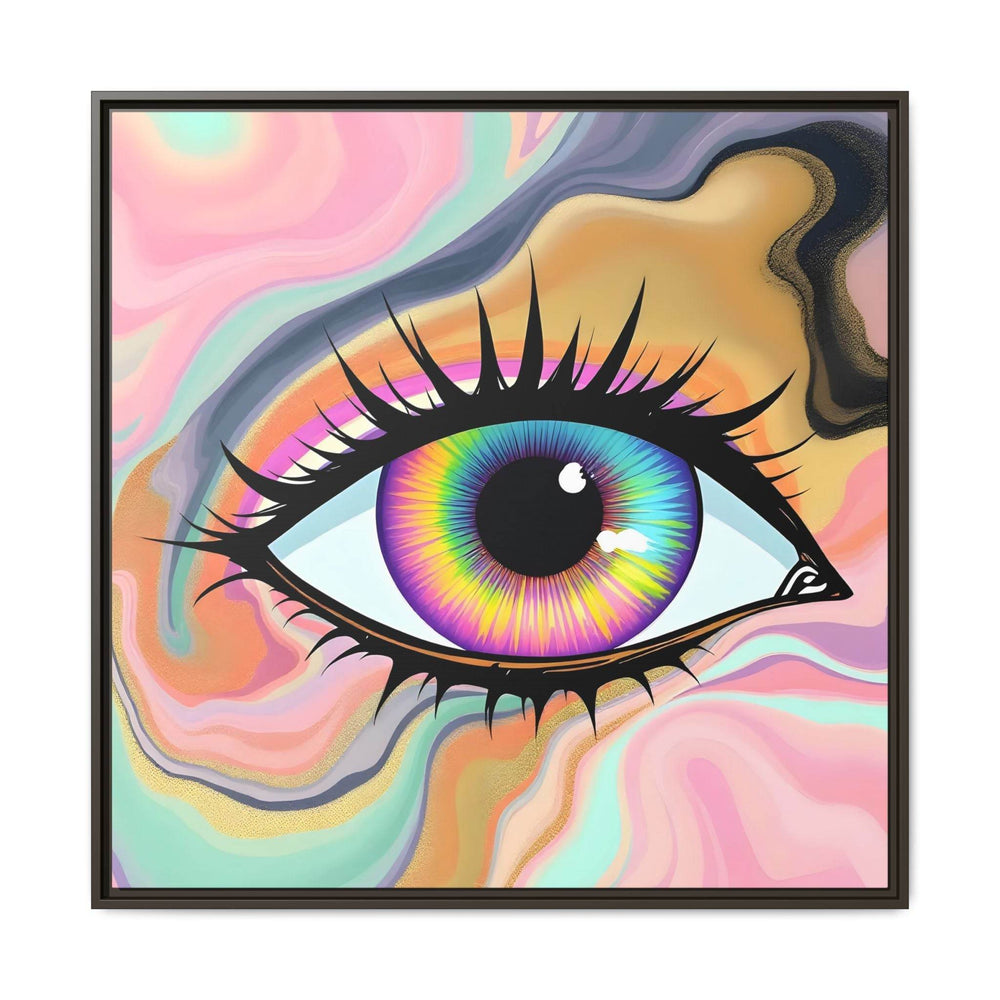 PsEyeFlow #7 - Cosmic Gaze. ( Colorful Framed Matte Canvas Decor )