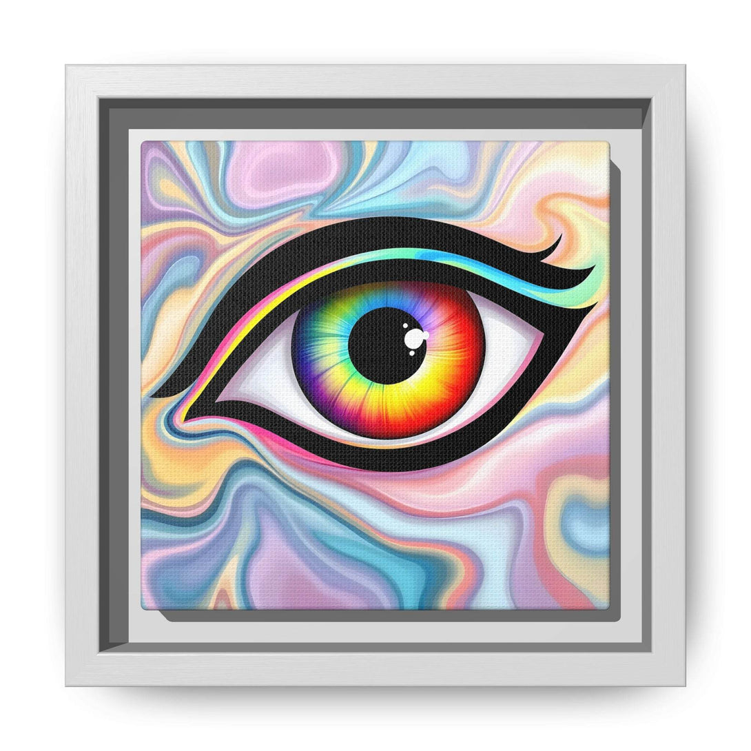 PsEyeFlow #24 - Prism Reflection (Square Matte Canvas, Framed (Multi-color)) - Highdellic