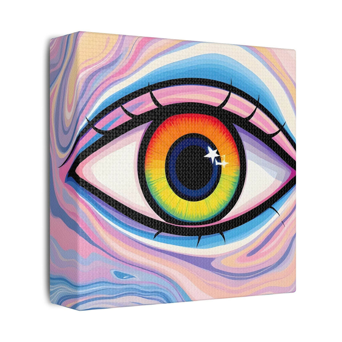 PsEyeFlow #9 - Celestial Stare. (Satin Canvas, Stretched) - Highdellic