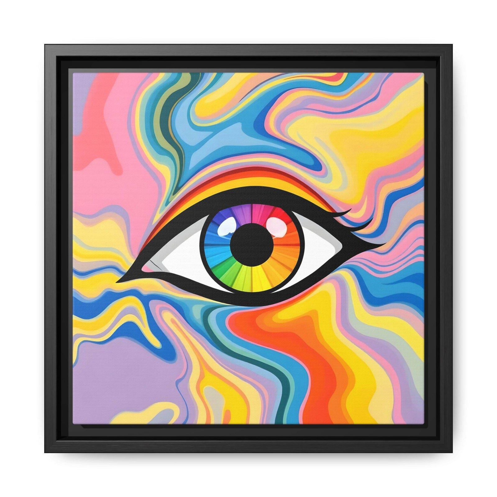 PsEyeFlow #27 - Spectrum Drift. (Matte Canvas, Framed (Multi-color)) - Highdellic