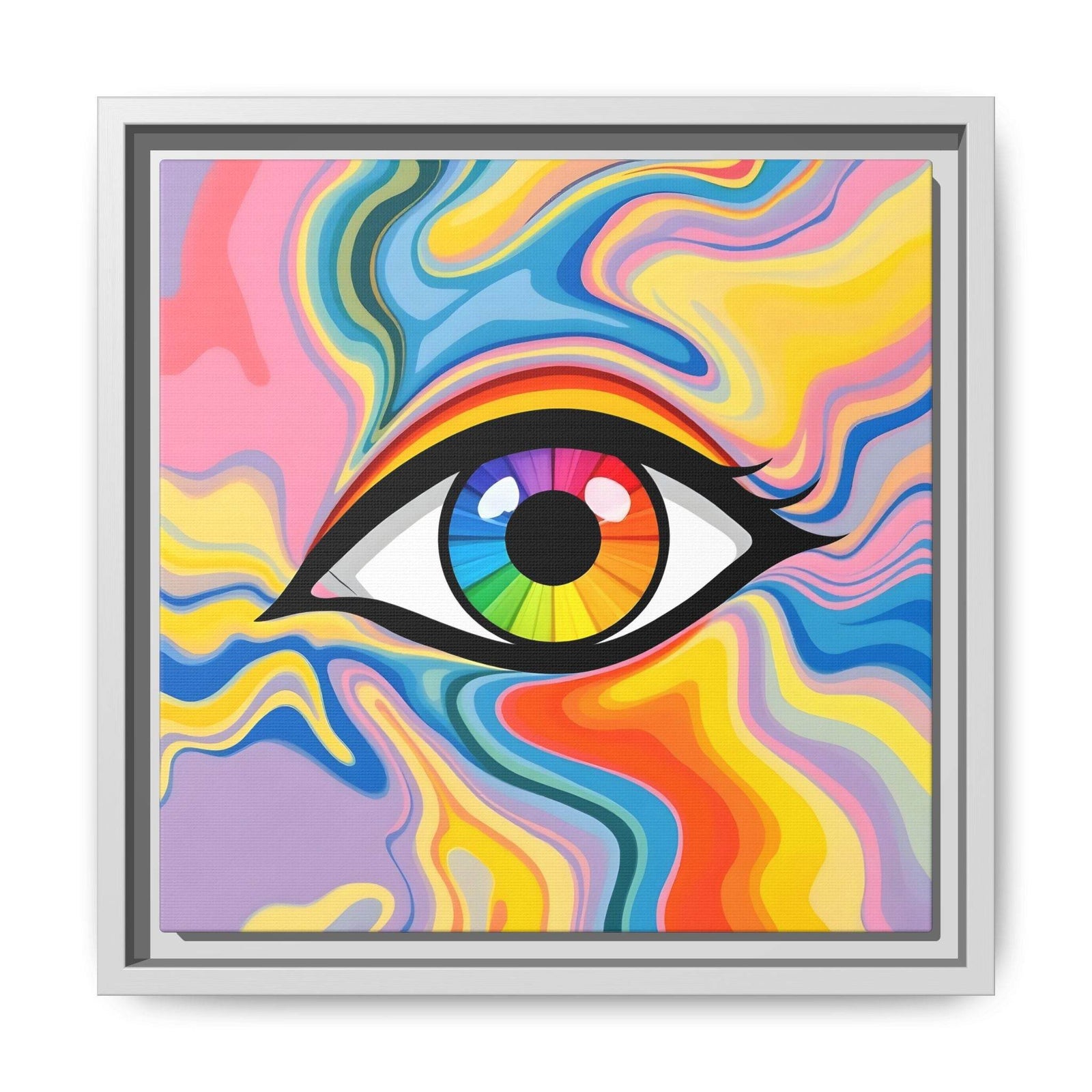 PsEyeFlow #27 - Spectrum Drift. (Matte Canvas, Framed (Multi-color)) - Highdellic