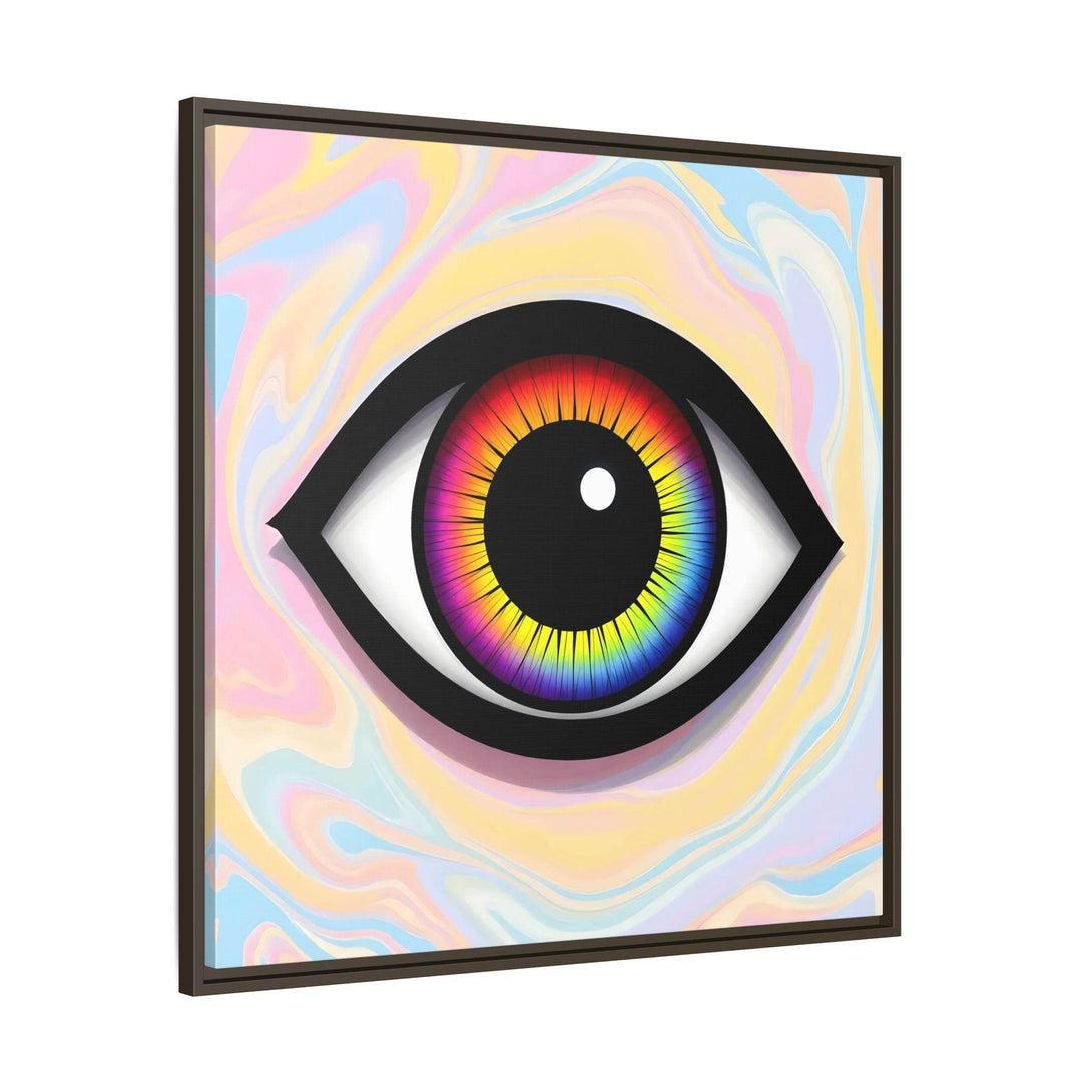 PsEyeFlow #25 - Chromatic Horizon. (Matte Canvas, Framed (Multi-color)) - Highdellic