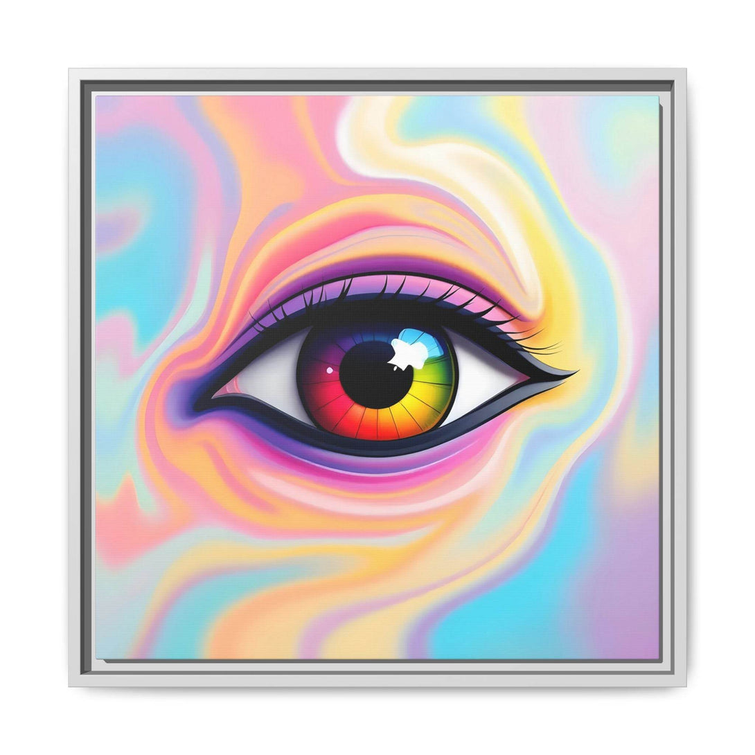 PsEyeFlow #34 – Veil of Visions on Framed Matte Canvas (multi colour) - Highdellic