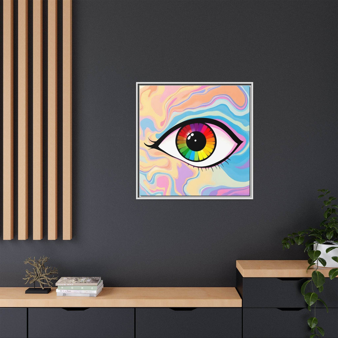 PsEyeFlow #1 – Prism Vision. (Matte Canvas, Framed, Multi-color) - Highdellic