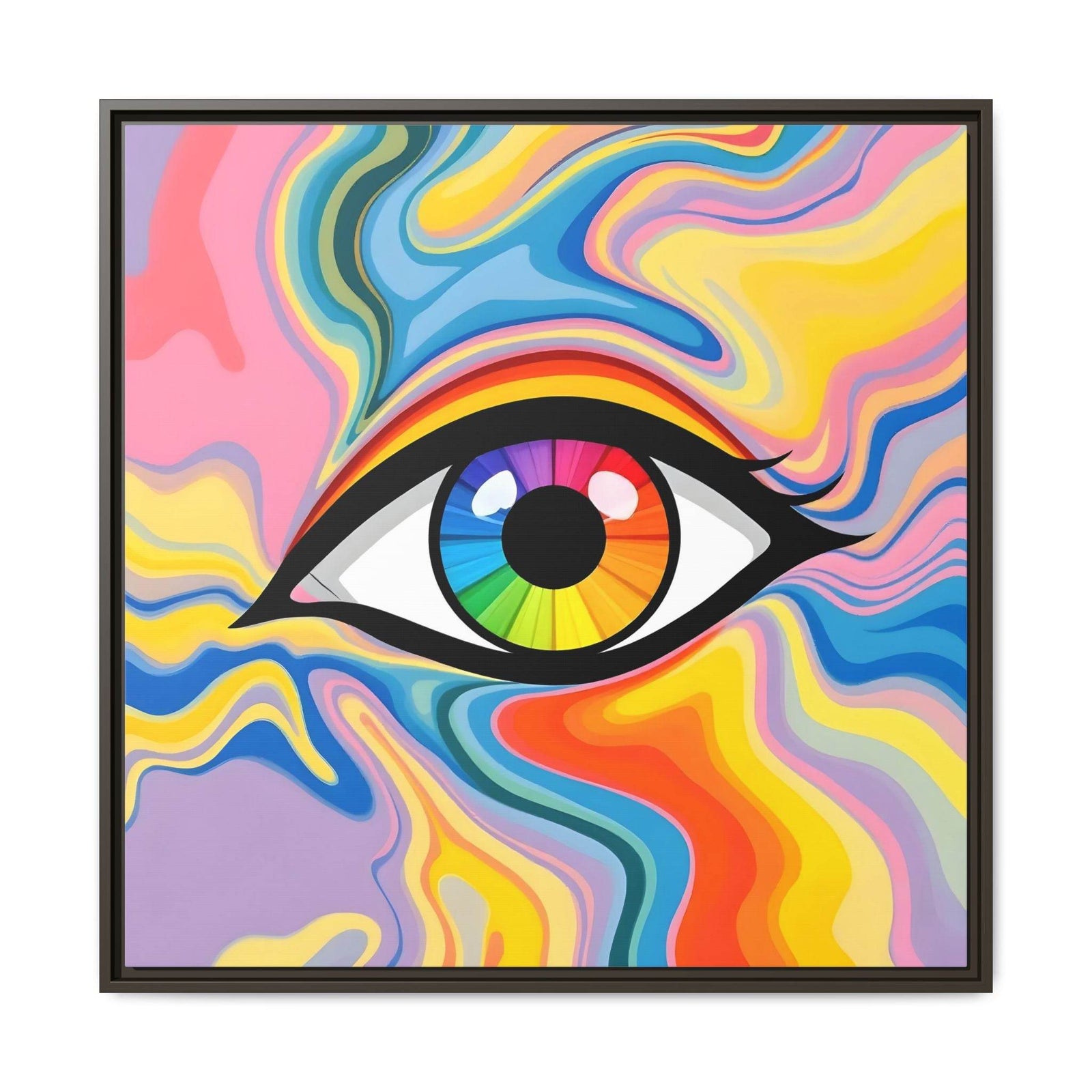 PsEyeFlow #27 - Spectrum Drift. (Matte Canvas, Framed (Multi-color)) - Highdellic