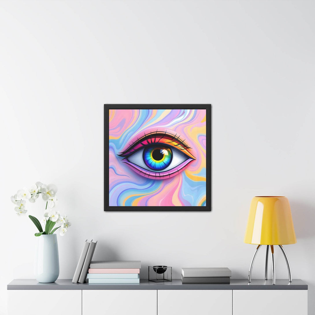 PsEyeFlow #13 - Luminous Gaze. ( wood Framed semi-gloss coated paper ) - Highdellic